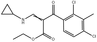 Benzenepropanoic acid, 2,4-dichloro-α-[(cyclopropylamino)methylene]-3-methyl-β-oxo-, ethyl ester