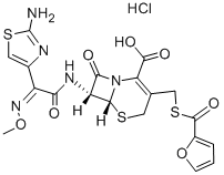(6R,7R)-7-[2-(2-Aminothiazol-4-yl)-2-(methylimino)actylamino] -3-[(2-furanylcarbonyl) thiomethyl]-3-cephem-4-carboxylic acid Hydrochloride