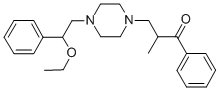 3-(4-(2-ethoxy-2-phenylethyl)-1-piperazinyl)-2-methyl-1-phenyl-1-propano ne