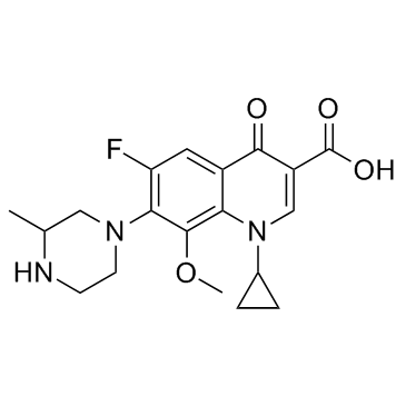 1-Cyclopropyl-6-fluoro-1,4-dihydro-8-methoxy-7-(3-methyl-1-piperazinyl)-4-oxo-3-quinolinecarboxylic acid