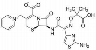 (6R,7R)-7-({(2Z)-2-(2-amino-1,3-thiazol-4-yl)-2-[(1-carboxy-1-methylethoxy)imino]acetyl}amino)-8-oxo-3-(pyridinium-1-ylmethyl)-5-thia-1-azabicyclo[4.2.0]oct-2-ene-2-carboxylate