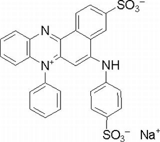 hydrogen 7-phenylsulphonato-5-[(4-sulphonatophenyl)aminobenzo[a]phenazinium, sodium salt