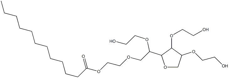 2-[2-[3,4-bis(2-hydroxyethoxy)oxolan-2-yl]-2-(2-hydroxyethoxy)ethoxy]ethyl dodecanoate