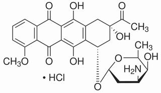 (8s-cis)-10-((3-amino-2,3,6-trideoxy-alpha-l-lyxo-hexopyranosyl)oxy)-7,8,9,10-tetrahydro-6,8,11-trihydroxy-8-(hydroxyacetyl)-1-methoxynaphthacene-5,12-dione hydrochloride