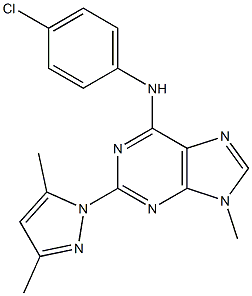 N-(4-氯苯基)-2-(3,5-二甲基-1H-吡唑-1-基)-9-甲基-9H-嘌呤-6-胺