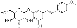 3-Hydroxy-5-[(E)-2-(4-methoxyphenyl)ethenyl]phenyl β-D-glucopyranoside