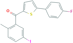 [5-(4-fluorophenyl)-2-thienyl](5-iodo-2-methylphenyl)-methyketone