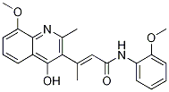 (E)-3-(4-HYDROXY-8-METHOXY-2-METHYLQUINOLIN-3-YL)-N-(2-METHOXYPHENYL)BUT-2-ENAMIDE