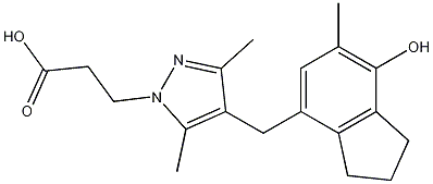 3-(4-((7-hydroxy-6-methyl-2,3-dihydro-1H-inden-4-yl)methyl)-3,5-dimethyl-1H-pyrazol-1-yl)propanoic acid