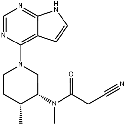 Acetamide, 2-cyano-N-methyl-N-[(3R,4R)-4-methyl-1-(7H-pyrrolo[2,3-d]pyrimidin-4-yl)-3-piperidinyl]-
