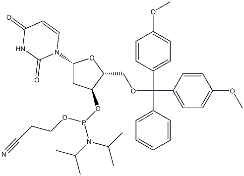 (2R,3S,5R)-2-((bis(4-methoxyphenyl)(phenyl)methoxy)methyl)-5-(2,4-dioxo-3,4-dihydropyrimidin-1(2H)-yl)tetrahydrofuran-3-yl (2-cyanoethyl) diisopropylphosphoramidite