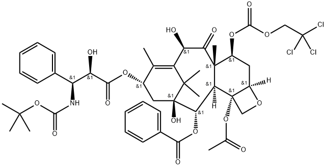 (2aR,4S,4aS,6R,9S,11S,12S,12aR,12bS)-12b-acetoxy-9-(((2R,3S)-3-((tert-butoxycarbonyl)amino)-2-hydroxy-3-phenylpropanoyl)oxy)-6,11-dihydroxy-4a,8,13,13-tetramethyl-5-oxo-4-(((2,2,2-trichloroethoxy)carbonyl)oxy)-2a,3,4,4a,5,6,9,10,11,12,12a,12b-dodecahydro-1H-7,11-methanocyclodeca[3,4]benzo[1,2-b]oxet-12-ylbenzoate