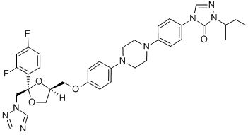 4-[4-[4-[4-[[2-(2,4-Difluorophenyl)-2-(1H-1,2,4-triazol-1-yl-methyl)-1,3-dioxolan-4-y1]methoxyl]phenyl]-1-piperazinyl]phenyl]-2,4-dihydrcr2-(1-methylpropyl)-3H-1,2,4-triazol-3-one
