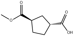 1,3-Cyclopentanedicarboxylic acid, monomethyl ester, (1R-trans)- (9CI)