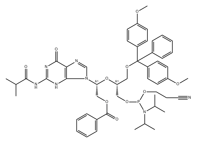 [(2R)-2-[(2R)-1-[Bis(4-methoxyphenyl)-phenylmethoxy]-3-[2-cyanoethoxy-[di(propan-2-yl)amino]phosphanyl]oxypropan-2-yl]oxy-2-[2-(2-methylpropanoylamino)-6-oxo-1H-purin-9-yl]ethyl] benzoate