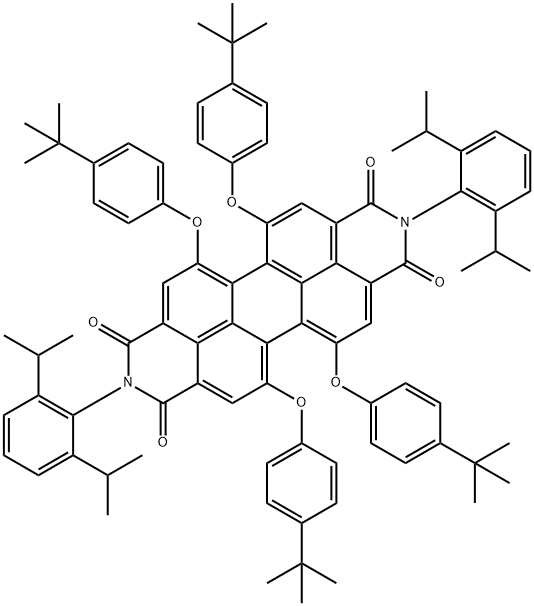 1,6,7,12-四(4-叔丁苯氧基)-N,N'-二(2,6-二异丙基苯基)-3,4,9,10-苝二酰亚胺