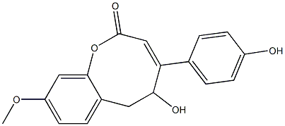 2H-1-Benzoxocin-2-one,5,6-dihydro-5-hydroxy-4-(4-hydroxyphenyl)-9-methoxy-, (+)-