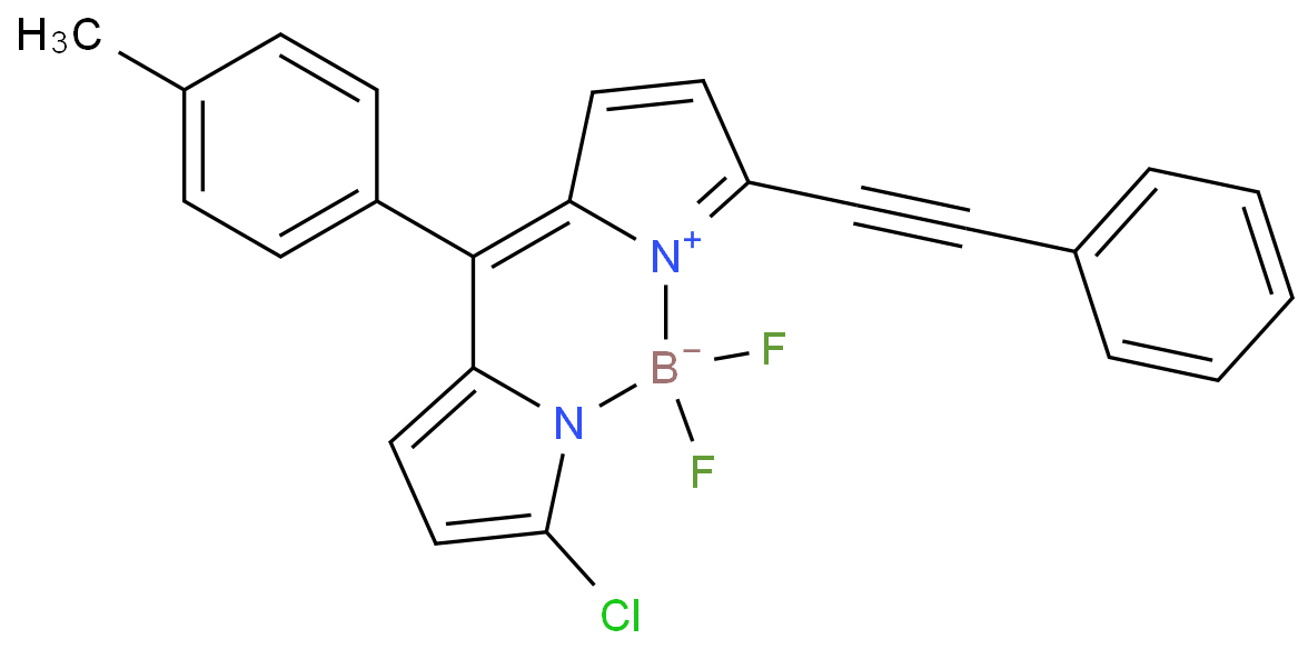 12-chloro-2,2-difluoro-8-(4-methylphenyl)-4-(2-phenylethynyl)-3-aza-1-azonia-2-boranuidatricyclo[7.3.0.03,7]dodeca-1(12),4,6,8,10-pentaene