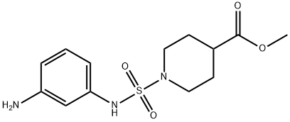 4-Piperidinecarboxylic acid, 1-[[(3-aminophenyl)amino]sulfonyl]-, methyl ester