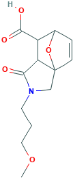 3-(3-Methoxy-propyl)-4-oxo-10-oxa-3-aza-tricyclo-[5.2.1.0*1,5*]dec-8-ene-6-carboxylic acid
