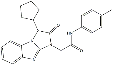 2-(3-cyclopentyl-2-oxo-1H-imidazo[1,2-a]benzimidazol-1-yl)-N-(4-methylphenyl)acetamide