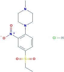1-(4-(乙基磺酰基)-2-硝基苯基)-4-甲基哌嗪盐酸盐