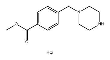 Benzoic acid, 4-(1-piperazinylmethyl)-, methyl ester, hydrochloride (1:2)