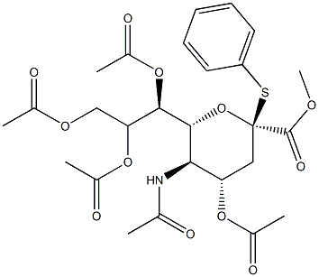 5-Acetamido-4,7,8,9-tetra-O-acetyl-2-S-phenyl-2-thio-α-neuraminic Acid Methyl Ester
