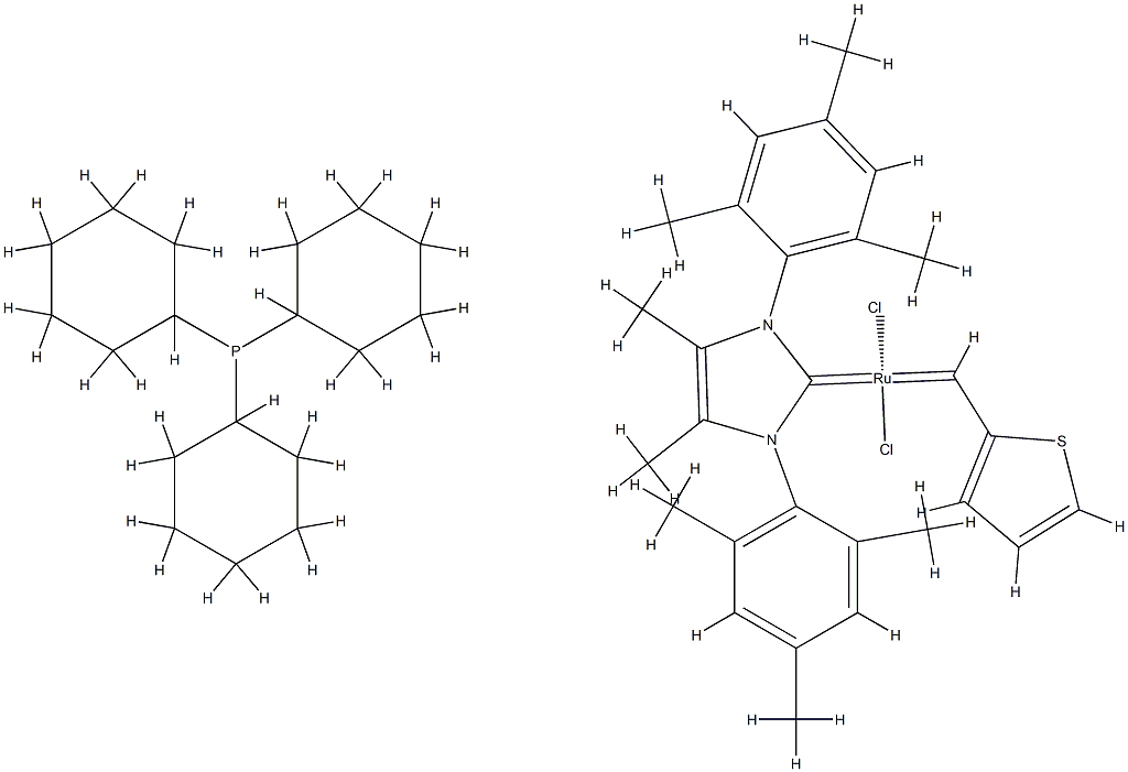 Tricyclohexylphosphine[4,5-dimethyl-1,3-bis(2,4,6-trimethylphenyl)imidazol-2-ylidene][2-thienylmethylene] ruthenium(II) dichloride, min. 95%
