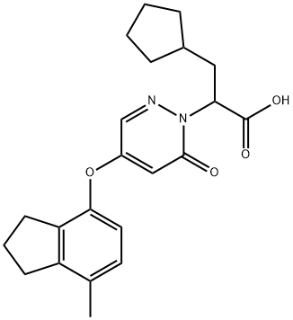 3-cyclopentyl-2-[4-(7-methyl-indan-4-yloxy)-6-oxo-6H-pyridazin-1-yl]-propionic acid