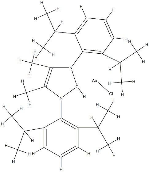 Chloro{1,3-bis[2,6-bis(1-methylethyl)phenyl]-1,3-dihydro-4,5-dimethyl-2H-imidazol-2-ylidene}gold(I)