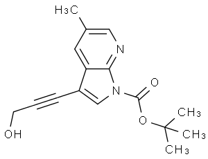 tert-Butyl 3-(3-hydroxyprop-1-ynyl)-5-methyl-1H-pyrrolo[2,3-b]pyridine-1-carboxylate
