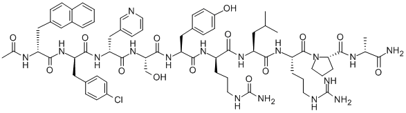 (2S)-N-[(2R)-1-Amino-1-oxopropan-2-yl]-1-[(2S,5S,8R,11S,14S,17R,20R,23R)-2-(3-carbamimidamidopropyl)-8-[3-(carbamoylamino)propyl]-20-(4-chlorobenzyl)-11-(4-hydroxybenzyl)-14-(hydroxymethyl)-5-isobutyl-23-(2-naphthylmethyl)-4,7,10,13,16,19,22,25-octaoxo-17-(pyridin-3-ylmethyl)-3,6,9,12,15,18,21,24-octaazahexacosan-1-oyl]pyrrolidine-2-carboxamide (non-preferred name)