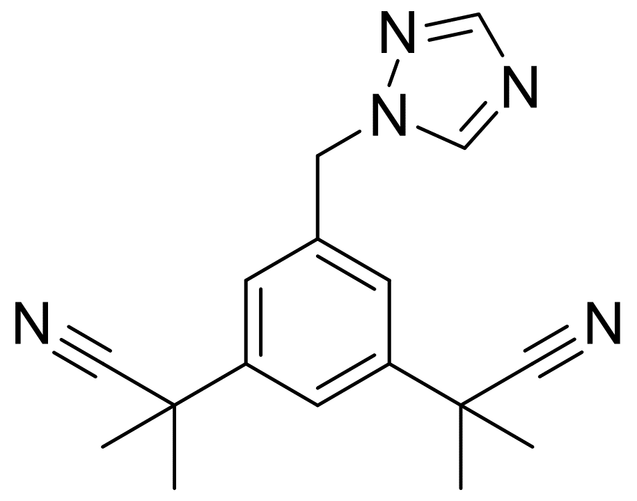 Tetramethyl-5-(1H-1,2,4-triazol-1-ylmethyl)-1,3-benzenediacetionitrile