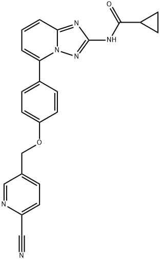 GLPG0634                                                    N-[5-[4-[(6-Cyano-3-pyridinyl)methoxy]phenyl][1,2,4]triazolo[1,5-a]pyridin-2-yl]-cyclopropanecarboxamide