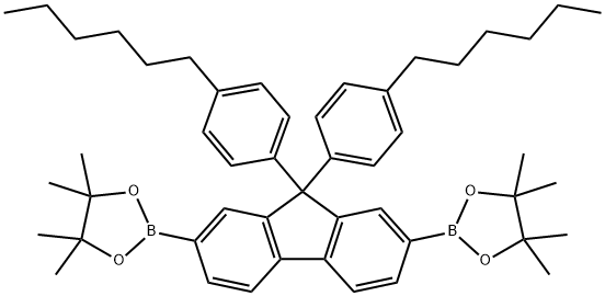 2,7-bis(4,4,5,5-tetramethyl-1,3,2-dioxaborolan-2-yl)-9,9-bis[4-(hexyl)phenyl]-fluorene