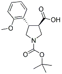 反式-1-BOC-4-(2-甲氧基苯基)吡咯烷-3-羧酸