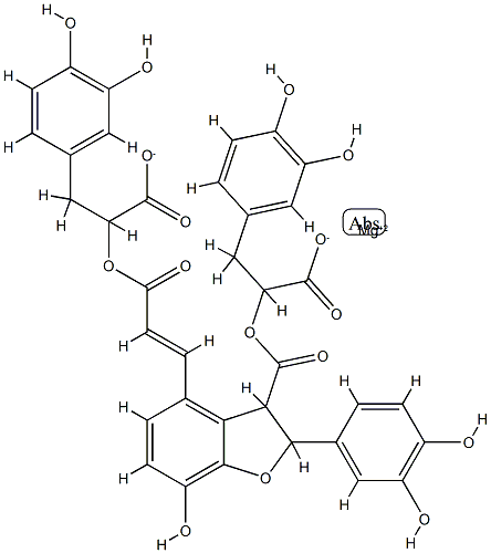 Magnesium, (1-carboxy-2-(3,4-dihydroxyphenyl)ethyl 4-(3-(1-carboxy-2-(3,4-dihydroxyphenyl)ethoxy)-3-oxo-1-propenyl)-2-(3,4-dihydroxyphenyl)-2,3-dihydro-7-hydroxy-3-benzofurancarboxylato(2-))-, (T-4-(2S-(2alpha,3beta(S*),4(E(S*)))))-