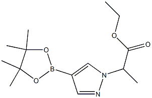 2-(4-(4,4,5,5-四甲基-1,3,2-二氧硼杂环戊烷-2-基)-1H-吡唑-1-基)丙酸乙酯