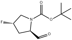 1-Pyrrolidinecarboxylic acid, 4-fluoro-2-formyl-, 1,1-dimethylethyl ester, (2R,4S)-