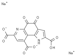 1H-Pyrrolo[2,3-f]quinoline-2,7,9-tricarboxylicacid, 4,5-dihydro-4,5-dioxo-, sodium salt