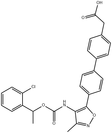 [1,1'-Biphenyl]-4-acetic acid, 4'-[4-[[[1-(2-chlorophenyl)ethoxy]carbonyl]amino]-3-methyl-5-isoxazolyl]-