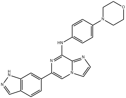 6-(1H-吲唑-6-基)-N-[4-(4-吗啉基)苯基]咪唑并[1,2-A]吡嗪-8-胺