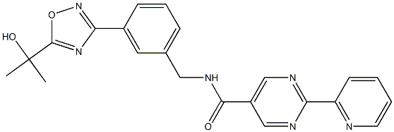 N-[[3-[5-(1-Hydroxy-1-methylethyl)-1,2,4-oxadiazol-3-yl]phenyl]methyl]-2-(2-pyridinyl)-5-pyrimidinecarboxamide