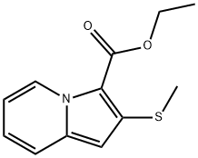 3-Indolizinecarboxylic acid, 2-(methylthio)-, ethyl ester