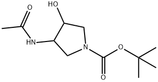 1-Pyrrolidinecarboxylic acid, 3-(acetylamino)-4-hydroxy-, 1,1-dimethylethyl ester