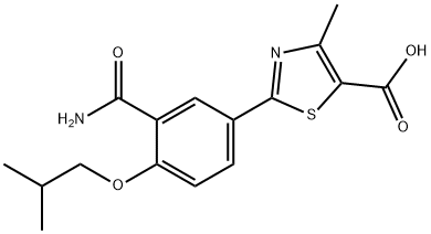 2-[3-carbamoyl-4-(2-methylpropoxy)phenyl]-4-methyl-5-thiazole carboxylic acid