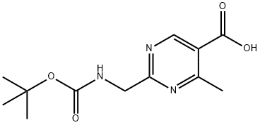 2-({[(tert-butoxy)carbonyl]amino}methyl)-4-methylpyrimidine-5-carboxylic acid