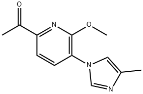 Ethanone, 1-[6-methoxy-5-(4-methyl-1H-imidazol-1-yl)-2-pyridinyl]-