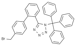 n-(triphenylmethyl)-5-(4'-bromomethylbiphenyl-2-yl-)terazole